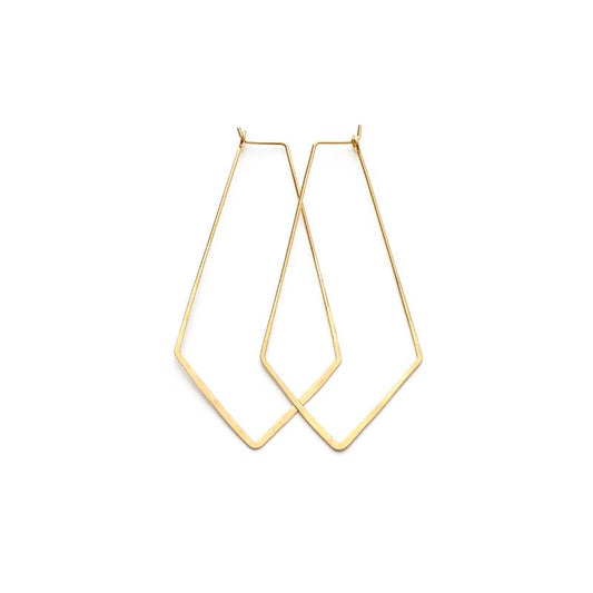 Brass Kite Hoop earrings minds eye design the revival online boutique 