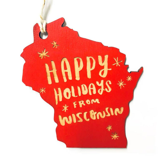 holidays from Wisconsin ornament