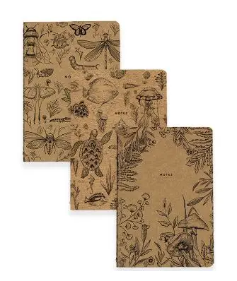 science kraft 3 pack flora and fauna journal denik the revival boutique