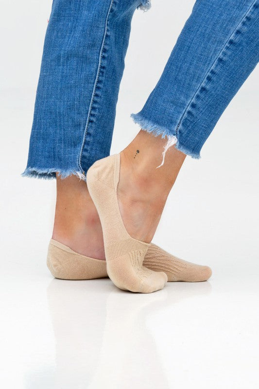 Cable Sneaker Socks - No Slip Design & Breathable Cotton | the revival