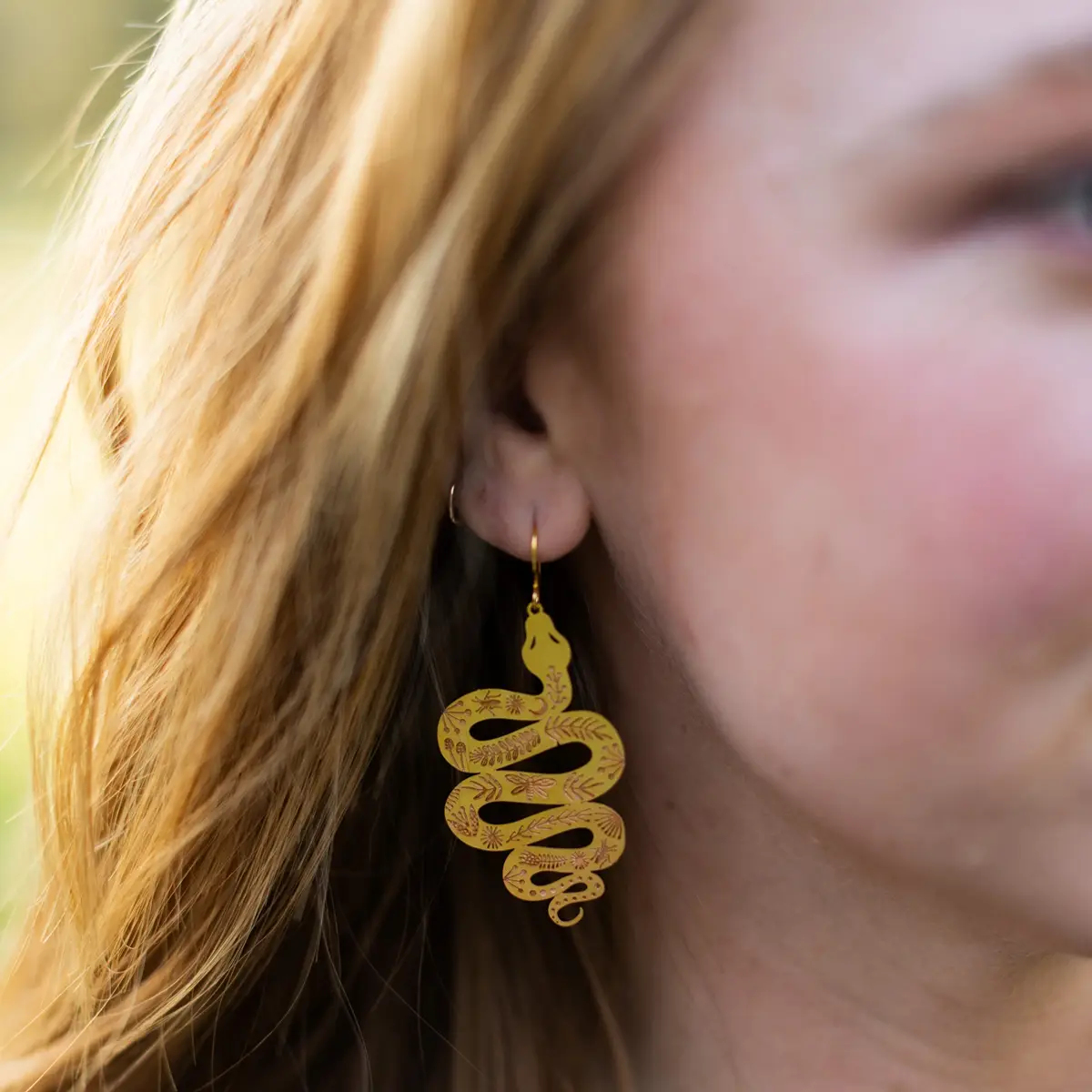 garden snake witchy boho earrings minds eye design the revival small maker