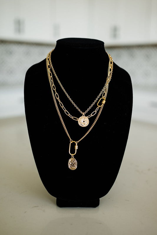 triple chain layered necklace modern & chic the revival online boutique