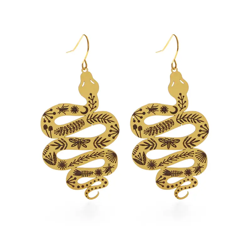 garden snake witchy boho earrings minds eye design the revival small maker